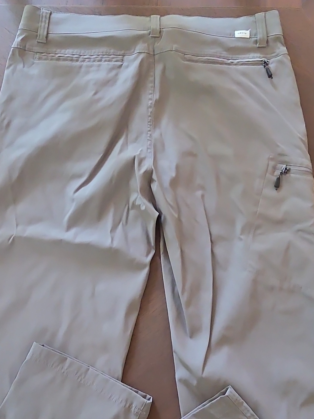 Orvis Men's Cargo Pants in Taupe, Flat Front, Performance